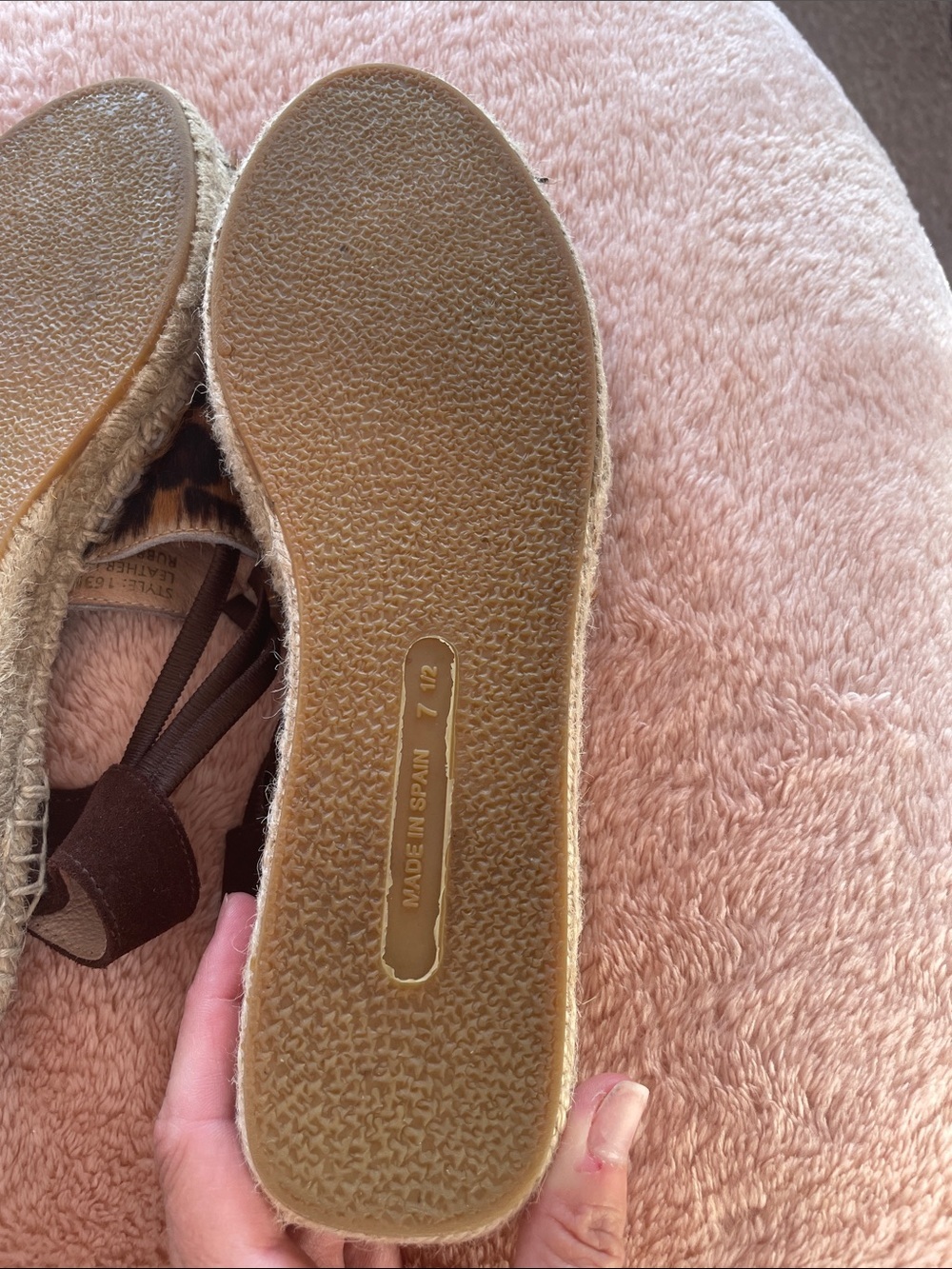 Picon Leopard Print Espadrille Slingback Flats - pony hair - Picture 12 of 13